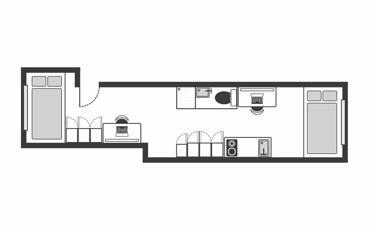 The Stay Club Colindale - Suite Floor plan