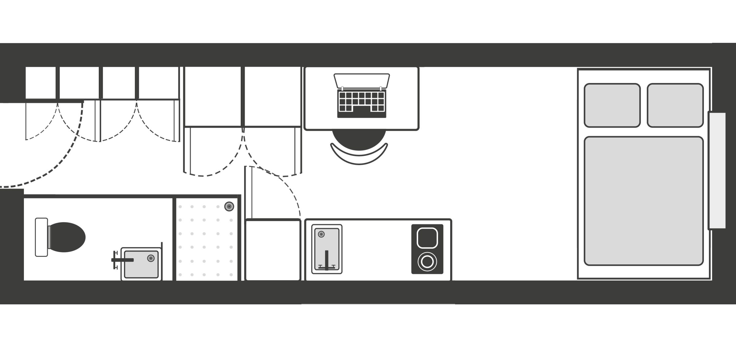 The Stay Club North Acton - Studio Floor Plan